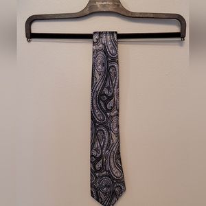 Zegna grey and blue Paisley tie